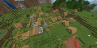 Village with four blacksmith house (Image via Minecraft)